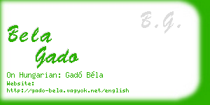 bela gado business card