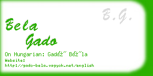 bela gado business card